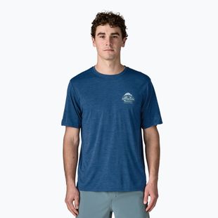 Men's T-shirt Patagonia Capilene Cool Daily - Great Waves clement blue/light clement blue x-dye