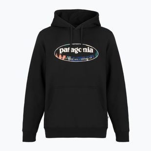 Men's sweatshirt Patagonia '95 Oval Logo Uprisal Hoody Black: Kaleido