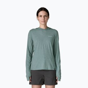 Women's sweatshirt Patagonia Capilene Cool Sun Hoody nouveau green/blue sage x-dye