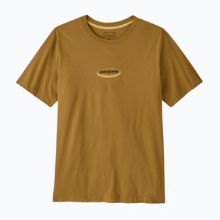 Men's T-shirt Patagonia '95 Oval Logo bobcat brown/sunshine