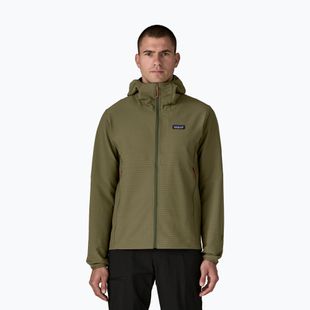 Men's softshell jacket Patagonia R1 TechFace Hoody basin green