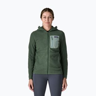 Women's fleece sweatshirt Patagonia R1 Air Full-Zip Hoody canopy green