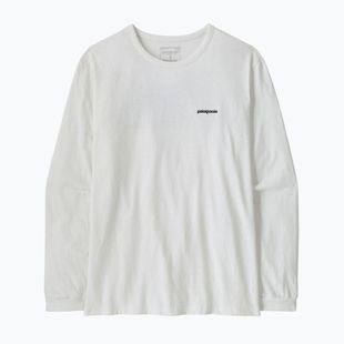 Women's longsleeve Patagonia P-6 Logo Responsibili-Tee LS fiber white