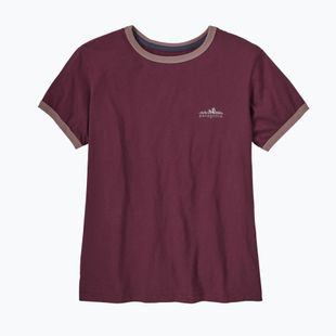 Women's T-shirt Patagonia Fitz Roy Foothills Ringer Tee berry fig