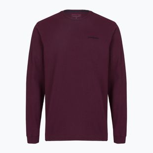 Men's longsleeve Patagonia P-6 Logo Responsibili berry fig