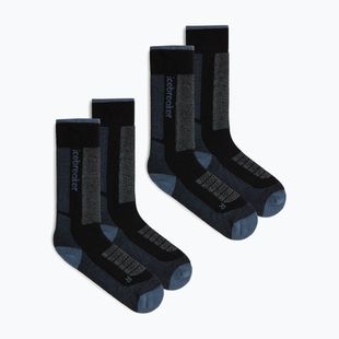 Women's ski socks Icebreaker Merino Ski+ Medium OTC 2 Pack black/dawn/graphite