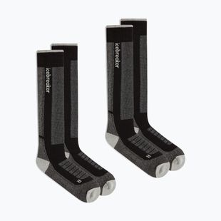 Men's ski socks Icebreaker Merino Ski+ Medium OTC 2 Pack black/ether/graphite