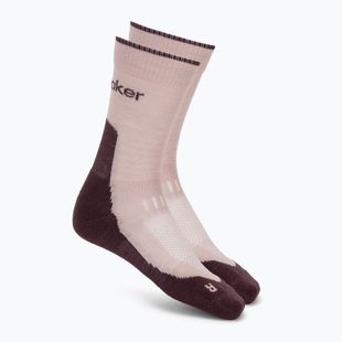 Women's socks icebreaker Merino Hike+ Light Crew pink quartz/java
