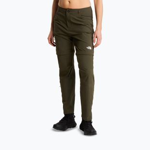 Women's trekking trousers The North Face Exploration Regular Straight Convertible taupe green