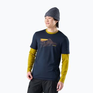 Men's T-shirt Smartwool Alpine Trace Active Graphic Tee SS deep navy