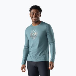Men's longsleeve Smartwool Wander Valley Active Long Sleeve Graphic Tee dusty tea