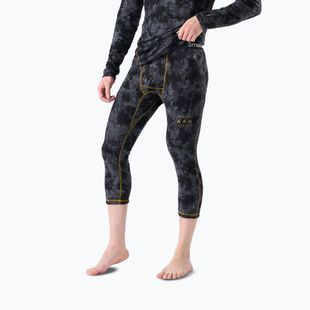 Men's thermal trousers Smartwool Classic Thermal Merino Base Layer 3/4 Bottom Boxed black tie dye/hny gold