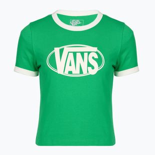 Women's T-shirt Vans Center Chest Ringer Tee vivid verdant