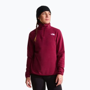 Women's fleece sweatshirt The North Face Glacier Fleece 1/4 Zip burgundy crush