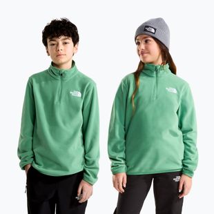 Children's fleece sweatshirt The North Face Teen Glacier 1/4 Zip dimmed algae