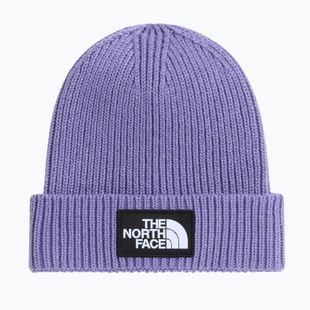 Winter hat The North Face Logo Box Cuffed grounded plum