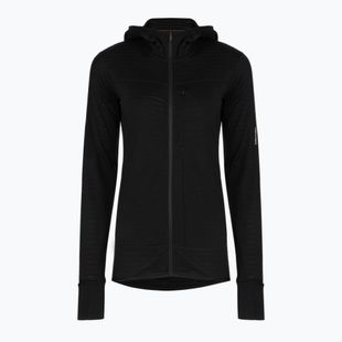 Women's trekking sweatshirt Icebreaker Merino 300 Realfleece Descender Zip Hoodie black