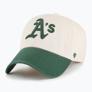 47 Brand MLB Oaklands Athletics Grand Stand CLEAN UP bone baseball cap