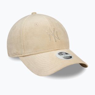 Women's New Era Diamante Velour 9Forty New York Yankees baseball cap light beige