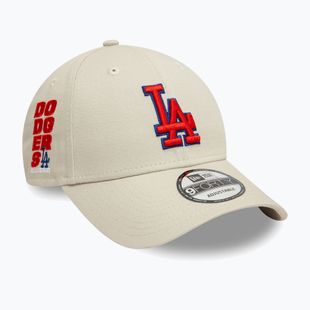 New Era Side Patch 9Forty Los Angeles Dodgers baseball cap light beige