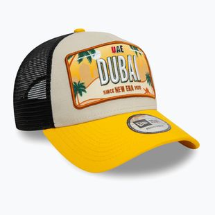 New Era Licence Plate Los Angeles Trucker light beige baseball cap