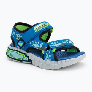 SKECHERS Mega Splash children's sandals black/blue/lime