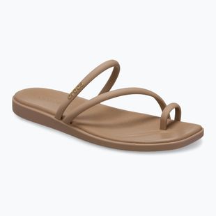 Women's slides Crocs Miami Toe Loop Sandal milk chocolate