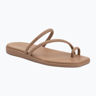 Women's slides Crocs Miami Toe Loop Sandal milk chocolate