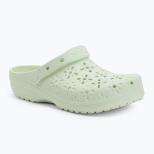 Crocs Classic Floral Cutout Clog flip-flops jade tint