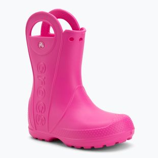 Children's wellingtons Crocs Handle It Rain Boot Kids pink crush