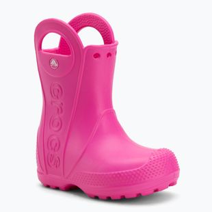 Children's wellingtons Crocs Handle It Rain Boot Kids Toddler pink crush