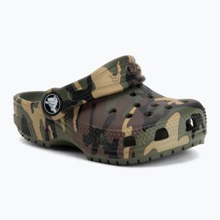 Children's slides Crocs Classic Camouflage Toddler army green/multi