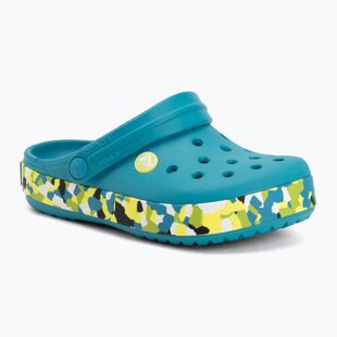 Children's slides Crocs Crockband Glow Confetti Band turbo teal/multi