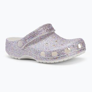 Children's slides Crocs Classic Fantasy Glitter white