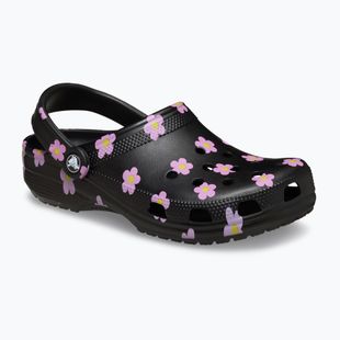 Children's slides Crocs Classic Flower black