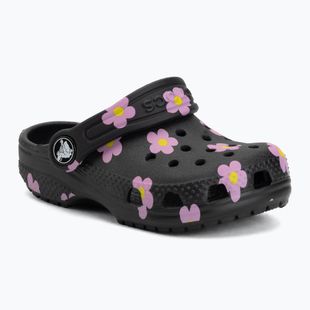 Children's slides Crocs Classic Flower 212671 black