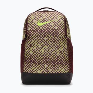 Training backpack Nike Brasilia 9.5 24 l burgundy crush/black/volt