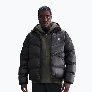 Men's down jacket Nike Windrunner black/black/white