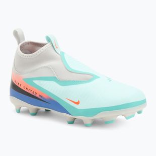 Children's football boots Nike United Phantom 6 High Academy Jr FG/MG pistachio frost/hyper orange