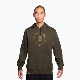 Men's tennis sweatshirt Nike Court Dri-Fit Heritage French Terry Hoodie dark hazel/saffron quartz