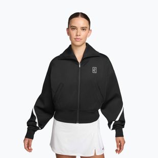 Women's tennis sweatshirt Nike Advantage Dri-Fit FZ black/white