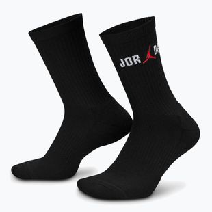 Socks Nike Jordan Everyday Crew 1 para black/white/university red