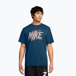 Men's T-shirt Nike Hyverse Dri-Fit UV Top blue force/still red