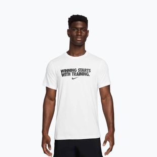 Men's T-shirt Nike Dri-Fit Winning white/black