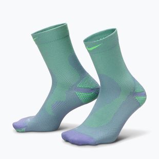 Socks Nike Running Lightweight Micro Crew iron purple/voltage green/voltage green