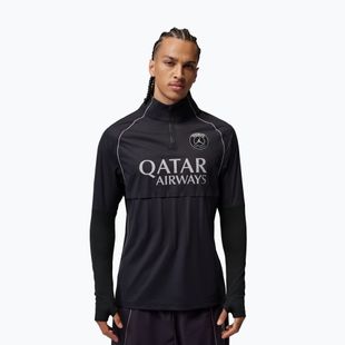 Men's football long sleeve top Nike Paris Saint-Germain Strike Elite SE Aerogami Shell Top black/black/atmosphere grey