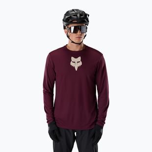 Men's cycling longsleeve Fox Racing Ranger Fox Head LS dark maroon