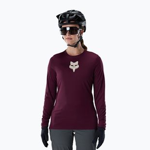 Women's cycling longsleeve Fox Racing Ranger Fox Head LS dark maroon