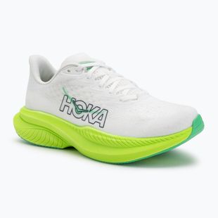 Men's running shoes HOKA Mach 6 white/neon lime