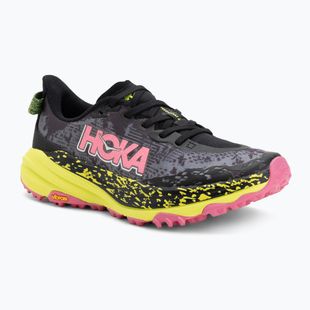 Women's running shoes HOKA Speedgoat 6 black/neon rose